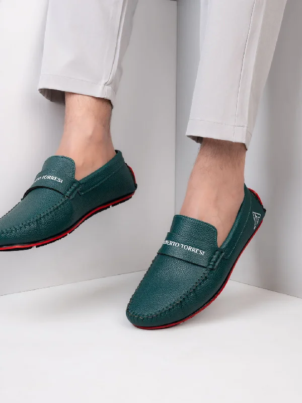 Men's casual shoes with a sporty look and feel Alberto Torresi Branded Silicon Sole Loafer