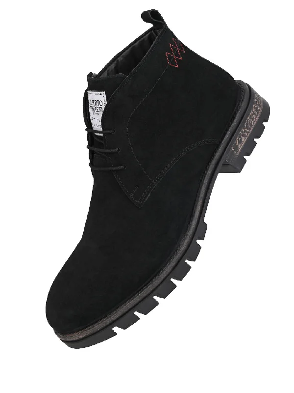 Men's casual shoes with a logo patch on the tongue Alberto Torresi Headon Series Devl559 Genuine Suede High Tops For Men Men's casual shoes with a logo patch on the tongue Alberto Torresi Headon Series Devl559 Genuine Suede High Tops For Men