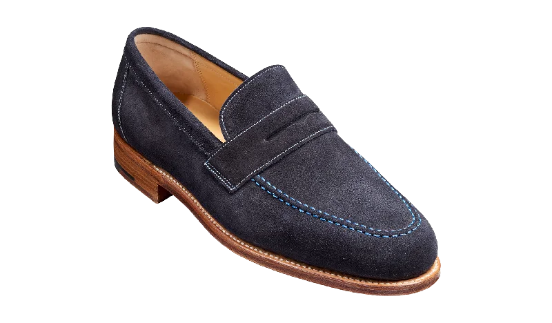 Men's loafers with a removable insole for cleaning Men's loafers with a removable insole for cleaning Jevington - Dark Navy Suede