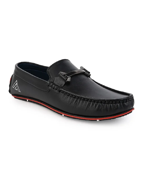 Men's casual shoes with a sporty look and feel Alberto Torresi Men's Black Loafers Stylish Synthetic Slip-On Shoes Men's casual shoes with a sporty look and feel Alberto Torresi Men's Black Loafers Stylish Synthetic Slip-On Shoes