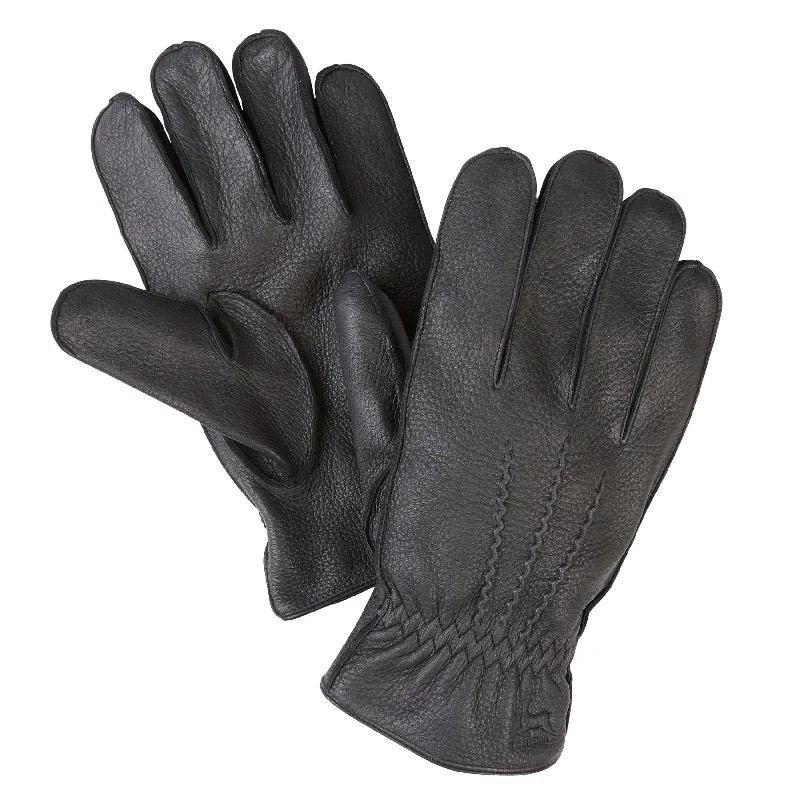 Men's slippers with a removable insole for cleaning MENS BLACK DEERSKIN GLOVES
