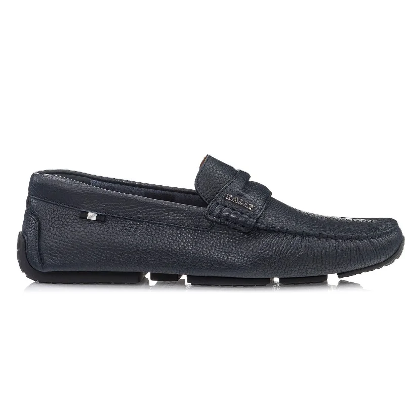 Men's loafers with a moc - toe design Men's loafers with a moc - toe design Bally Pavel 6217578 Men's Navy Bovine Printed Leather Driver Shoes Men's loafers with a moc - toe design Men's loafers with a moc - toe design Bally Pavel 6217578 Men's Navy Bovine Printed Leather Driver Shoes