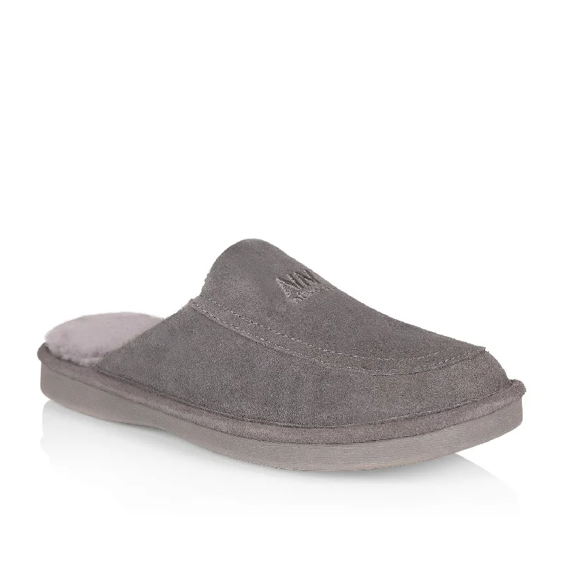 Men's slippers with a decorative pom - pom or tassel Todd men's slipper (Grey)