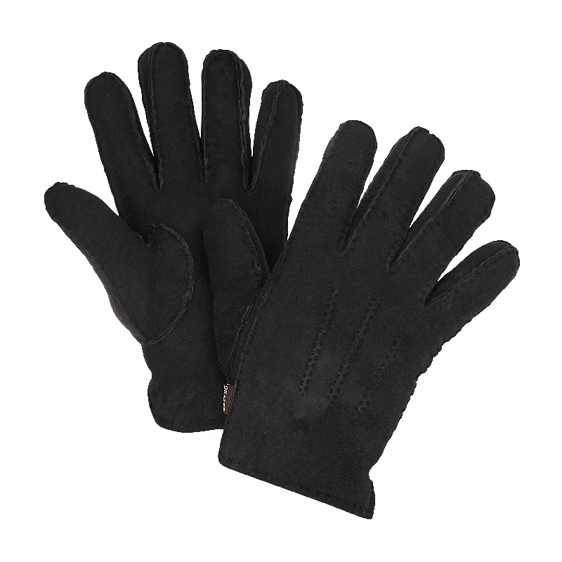 Men's slippers with a wool blend upper for warmth WOMEN'S BLACK SHEEPSKIN GLOVES