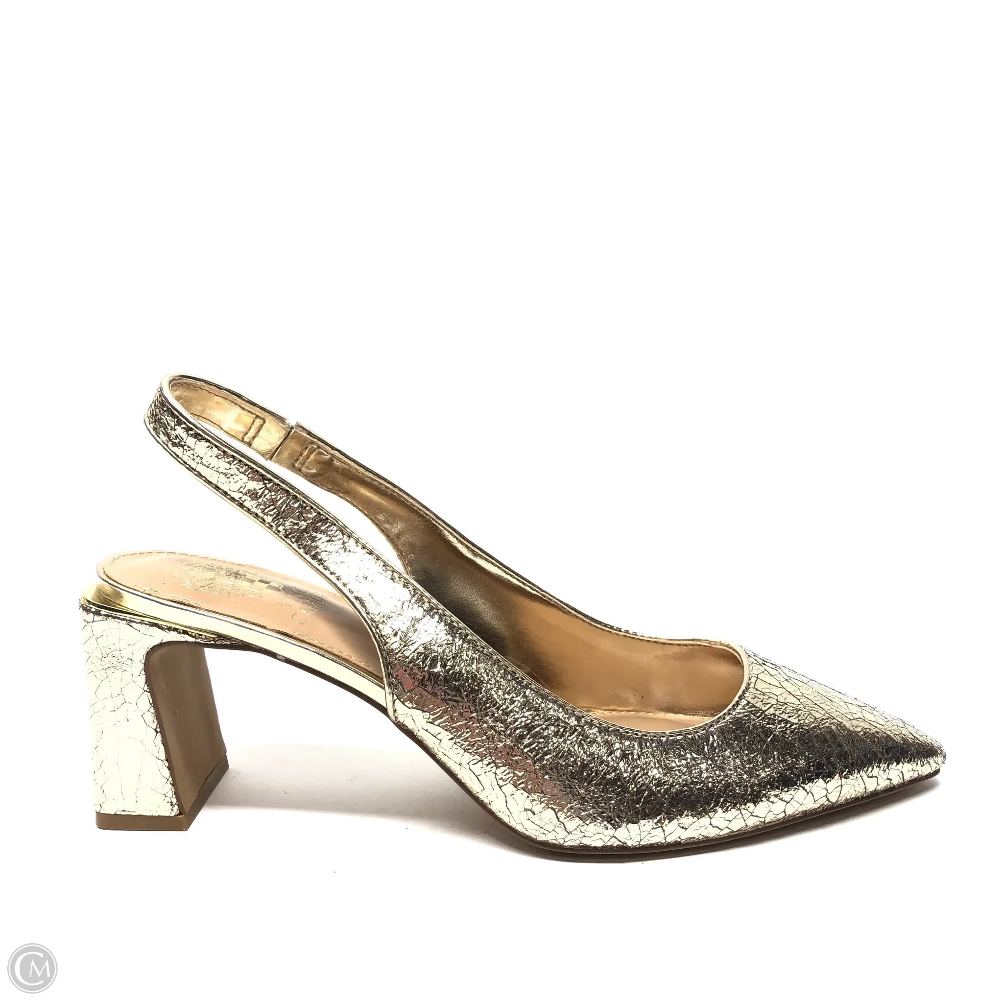 Men's sandals with a perforated leather upper for ventilation Men's sandals with a perforated leather upper for ventilation Sandals Heels Block By Vince Camuto In Gold, Size: 10 Men's sandals with a perforated leather upper for ventilation Men's sandals with a perforated leather upper for ventilation Sandals Heels Block By Vince Camuto In Gold, Size: 10