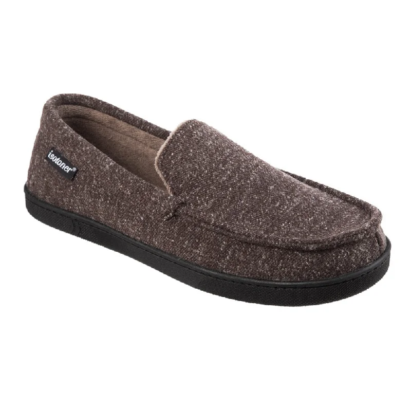 Men's slippers with a memory foam insole Men's Heather Knit Preston Moccasin Slippers Men's slippers with a memory foam insole Men's Heather Knit Preston Moccasin Slippers