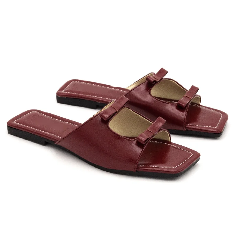 Men's slippers with a wool blend upper for warmth M077 flat slipper