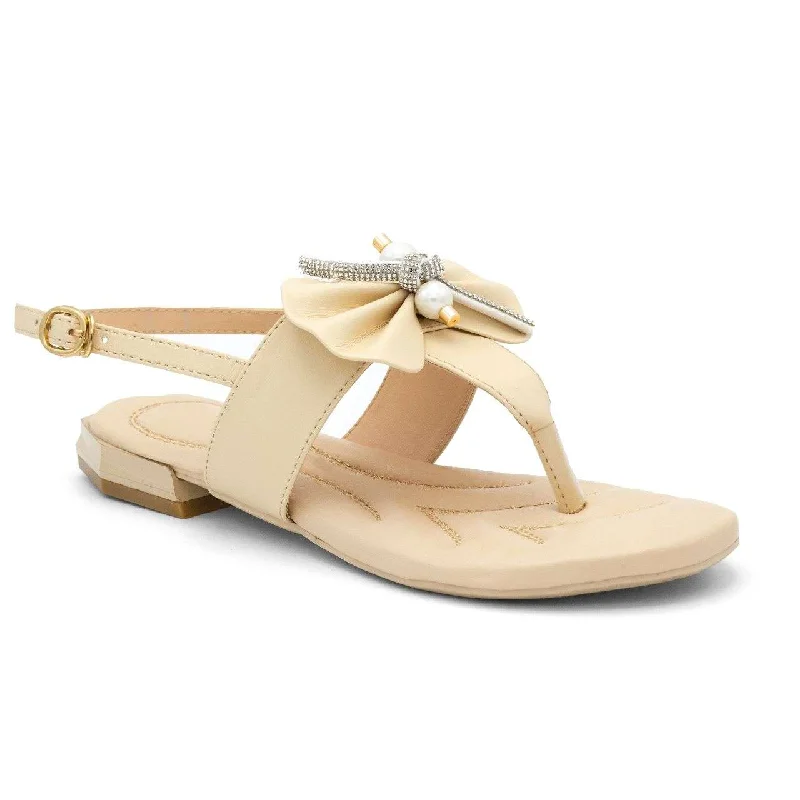 Leather men's slippers with a mule style Arila pearl flipflop