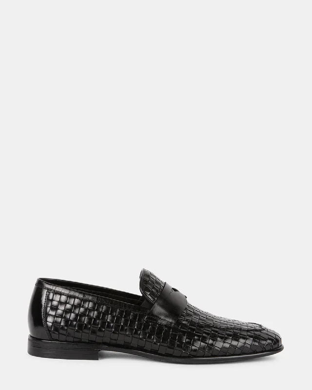 Men's loafers with a perforated leather upper for ventilation Men's loafers with a perforated leather upper for ventilation PLAYA BLACK LEATHER Men's loafers with a perforated leather upper for ventilation Men's loafers with a perforated leather upper for ventilation PLAYA BLACK LEATHER