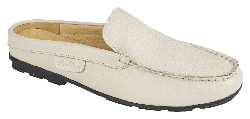 Men's slippers in a warm color like red or brown STEPH - BEIGE LEATHER