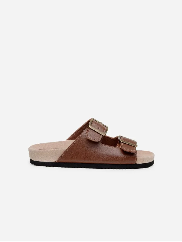 Men's sandals with a durable outer sole Men's sandals with a durable outer sole Truda Unisex Vegan Leather Two-Strap Sandals | Chestnut Brown Men's sandals with a durable outer sole Men's sandals with a durable outer sole Truda Unisex Vegan Leather Two-Strap Sandals | Chestnut Brown