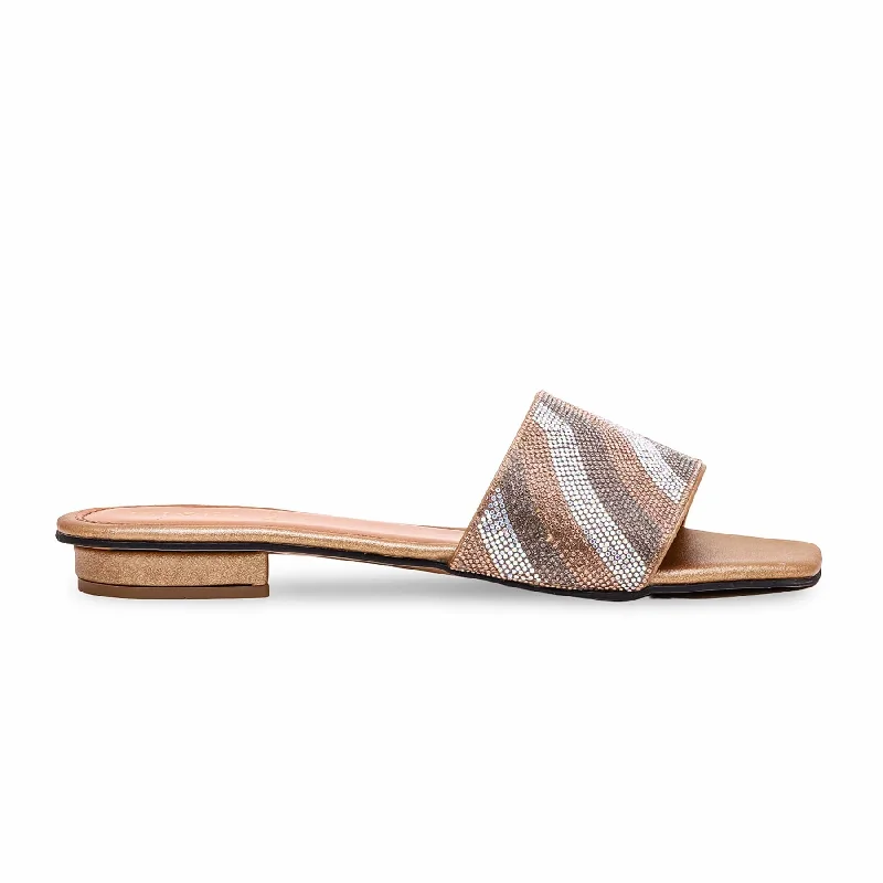 Men's slippers with a rubber sole for outdoor use Brown Fancy Slipper FN7802