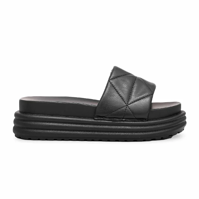 Men's slippers with a shock - absorbing midsole Black Casual Slipper CL9249