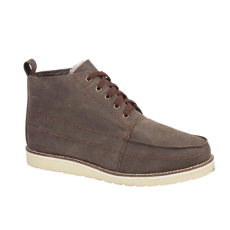 Men's slippers with a stretchy side panel for a better fit GLOUCESTERSHIRE - MENS SHEEPSKIN BOOTS