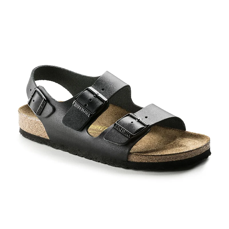 Men's sandals with a buckle closure Men's sandals with a buckle closure Milano Black Smooth Leather Men's sandals with a buckle closure Men's sandals with a buckle closure Milano Black Smooth Leather