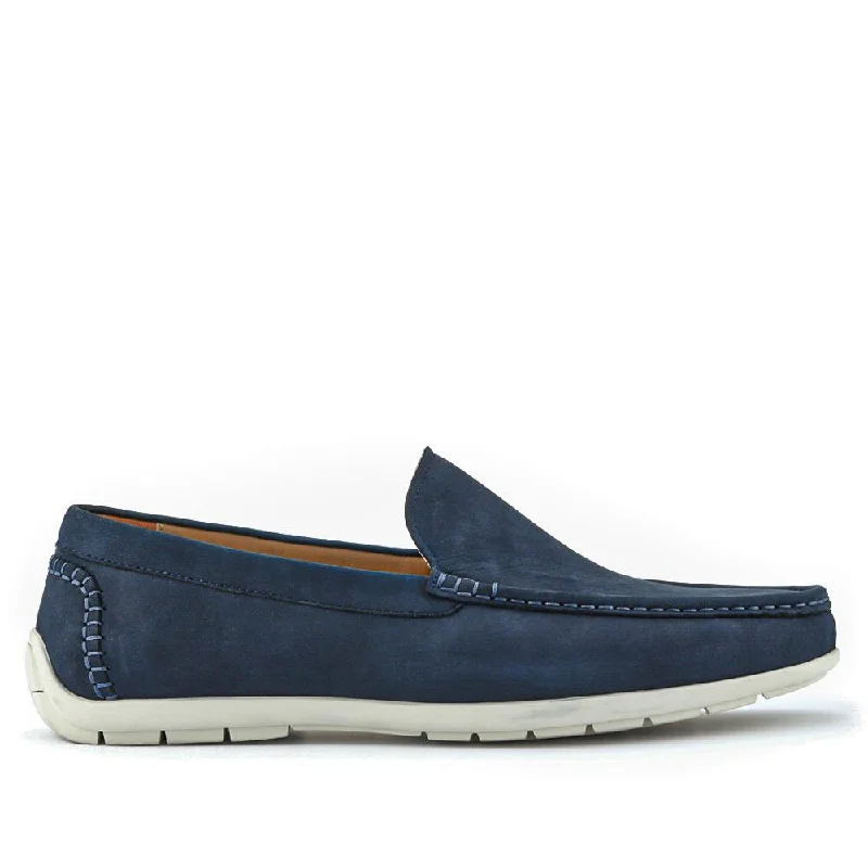 Men's casual shoes with a low - profile design Rohan Wide Fit Leather Sheepskin-Lined Moccasins - ROHAN / 327 071
