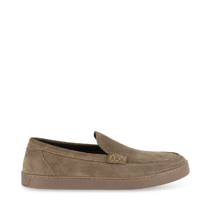 Men's loafers with a perforated leather upper for ventilation Men's loafers with a perforated leather upper for ventilation AKTUALL TAUPE SUEDE Men's loafers with a perforated leather upper for ventilation Men's loafers with a perforated leather upper for ventilation AKTUALL TAUPE SUEDE