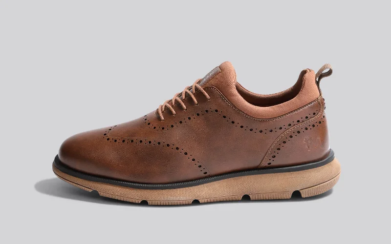 Men's loafers with a cushioned footbed Men's loafers with a cushioned footbed Crossover Brogues : Tan Men's loafers with a cushioned footbed Men's loafers with a cushioned footbed Crossover Brogues : Tan