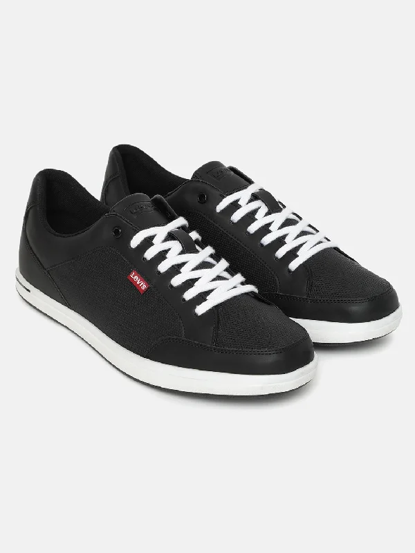 Men's casual shoes with a thick sole for added height Men's Black Solid Shoes