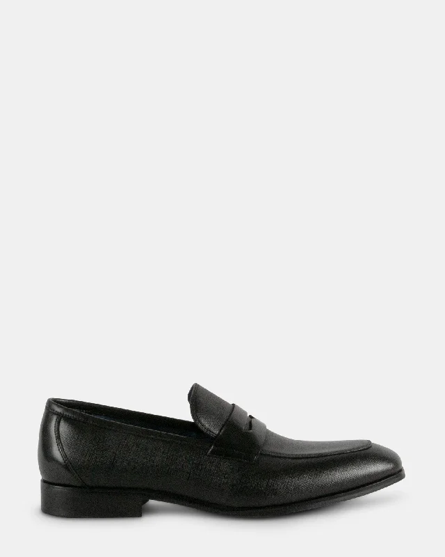 Men's leather loafers with a penny slot Men's leather loafers with a penny slot KAIRO BLACK Men's leather loafers with a penny slot Men's leather loafers with a penny slot KAIRO BLACK