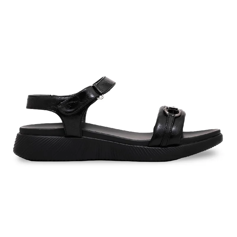Men's sandals with a decorative buckle or charm Men's sandals with a decorative buckle or charm Black Formal Sandal PU0294 Men's sandals with a decorative buckle or charm Men's sandals with a decorative buckle or charm Black Formal Sandal PU0294
