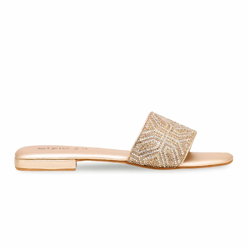 Leather men's slippers with a mule style Golden Fancy Slipper FN7834