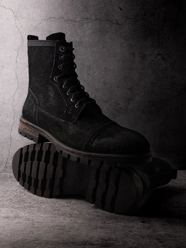 Men's casual shoes with a thick sole for added height Alberto Torresi Headon Series Devl556 Suede Distress Long Boots For Men Men's casual shoes with a thick sole for added height Alberto Torresi Headon Series Devl556 Suede Distress Long Boots For Men