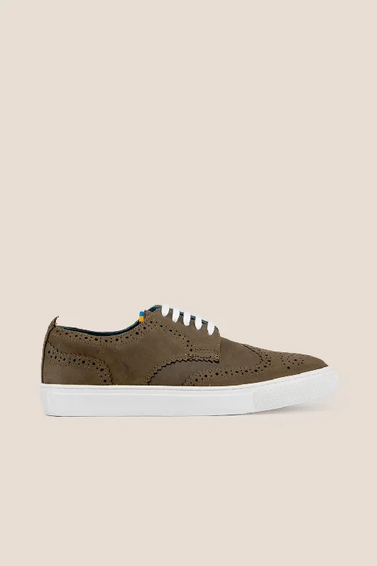 Men's casual shoes with a padded heel for comfort Stan Khaki