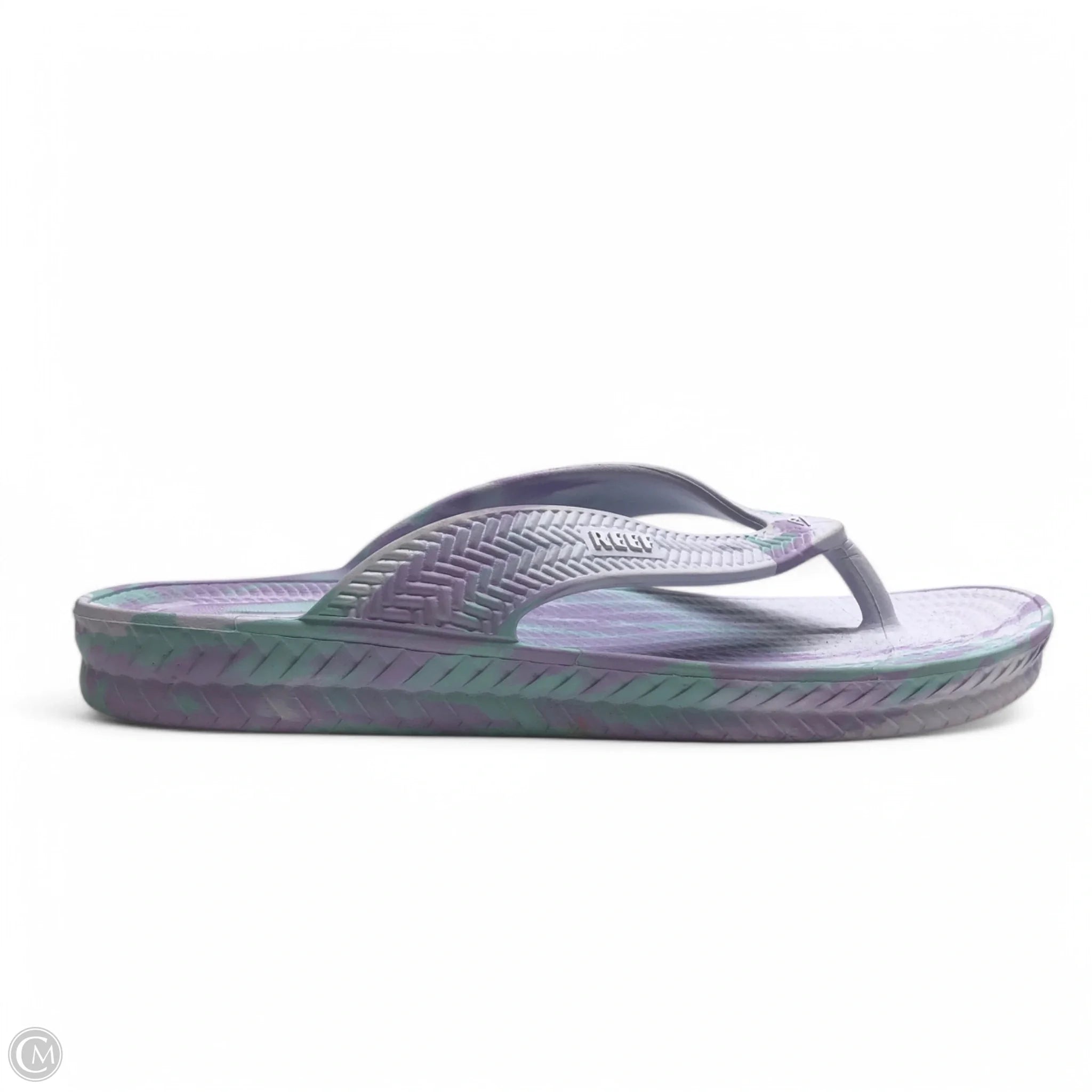 Men's sandals with a cushioned footbed Men's sandals with a cushioned footbed Sandals Flip Flops By Reef In Green & Purple, Size: 9 Men's sandals with a cushioned footbed Men's sandals with a cushioned footbed Sandals Flip Flops By Reef In Green & Purple, Size: 9