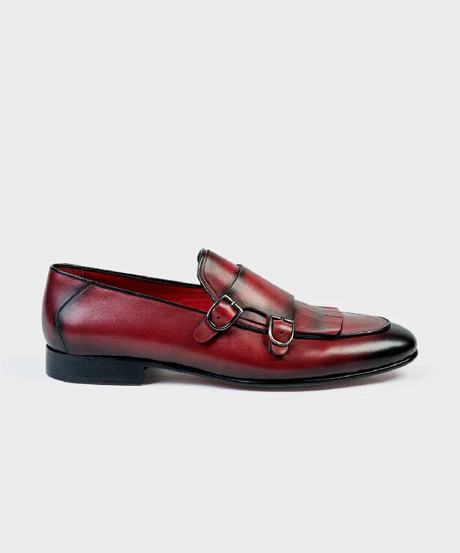 Men's loafers with a low - heeled design Men's loafers with a low - heeled design Red Double Monk Shoes Men's loafers with a low - heeled design Men's loafers with a low - heeled design Red Double Monk Shoes