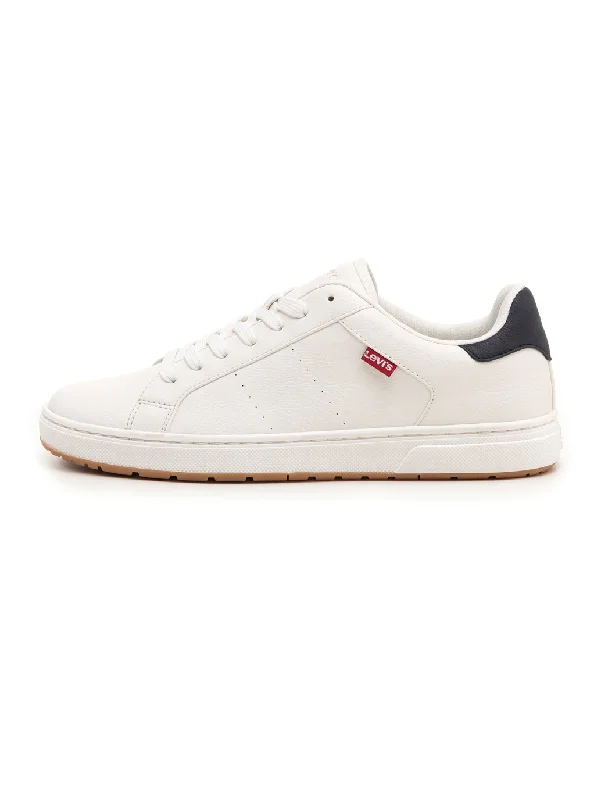 Men's casual shoes with a sporty look and feel Men's White Colorblock Shoes