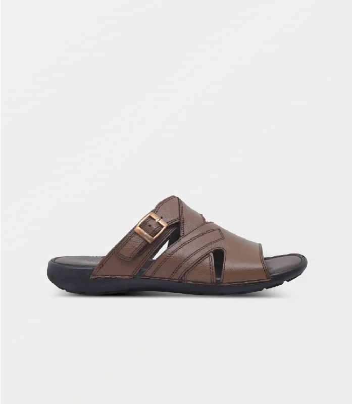 Men's sandals with a perforated leather upper for ventilation Men's sandals with a perforated leather upper for ventilation BM5534-BROWN-Men Slipper Men's sandals with a perforated leather upper for ventilation Men's sandals with a perforated leather upper for ventilation BM5534-BROWN-Men Slipper