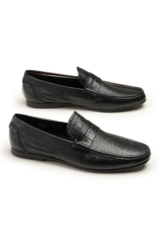 Men's casual shoes with a padded heel for comfort LOGO 9286 BKM