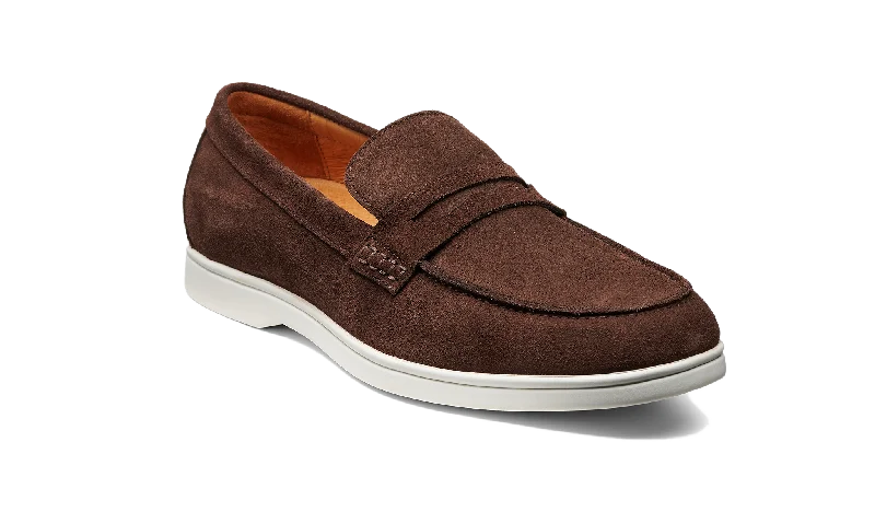Men's loafers with a low - heeled design Men's loafers with a low - heeled design Santiago - Coffee Suede White Sole Men's loafers with a low - heeled design Men's loafers with a low - heeled design Santiago - Coffee Suede White Sole