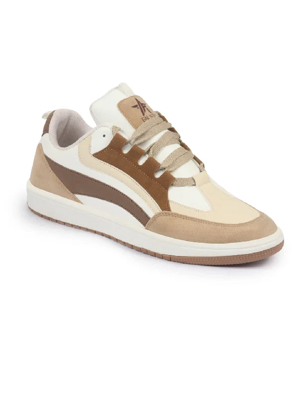 Men's casual shoes with a logo patch on the tongue Men White Colorblocked Low Top Classic Lace-Up Sneaker Shoes|Low Ankle Casual Shoes|All Day Comfortable Sneakers Men's casual shoes with a logo patch on the tongue Men White Colorblocked Low Top Classic Lace-Up Sneaker Shoes|Low Ankle Casual Shoes|All Day Comfortable Sneakers