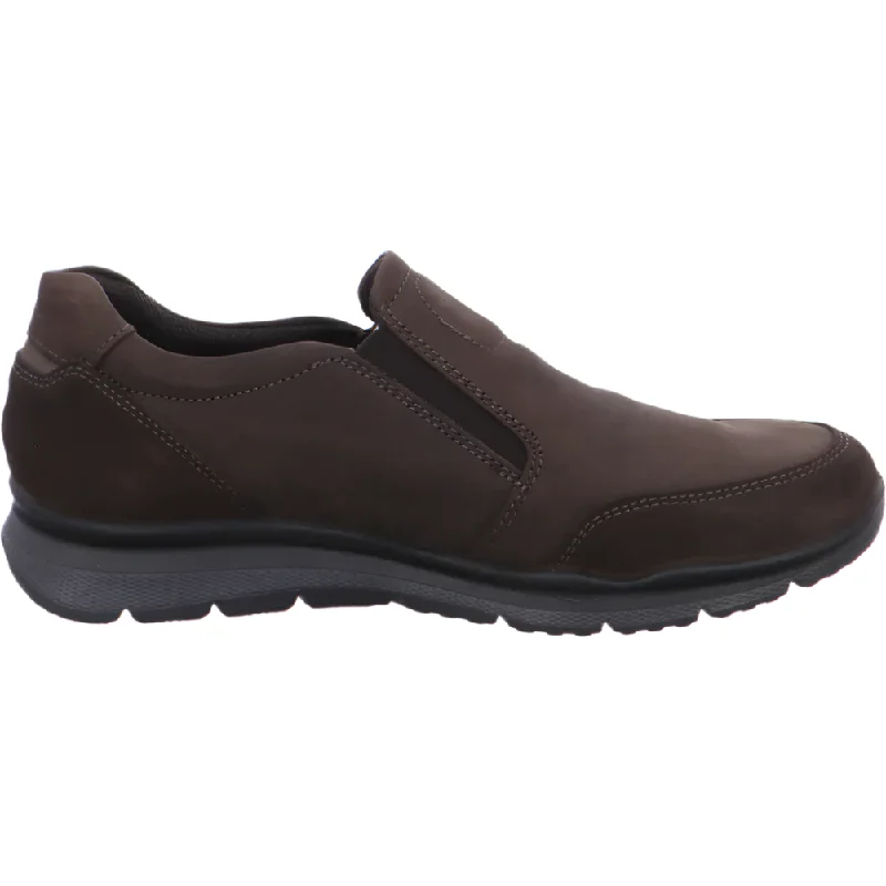 Men's casual shoes with a geometric pattern Ara Men's Barry GORE-TEX Slip-On Brown Nubuck Men's casual shoes with a geometric pattern Ara Men's Barry GORE-TEX Slip-On Brown Nubuck
