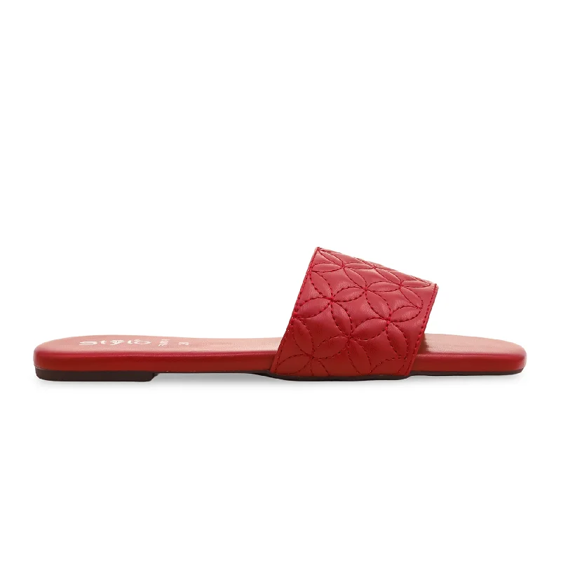Men's slippers with a padded collar for comfort Maroon Formal Slipper FR8114