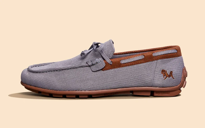 Men's loafers with a cushioned footbed Men's loafers with a cushioned footbed ReLive Knit Boat Loafers : Grey Men's loafers with a cushioned footbed Men's loafers with a cushioned footbed ReLive Knit Boat Loafers : Grey