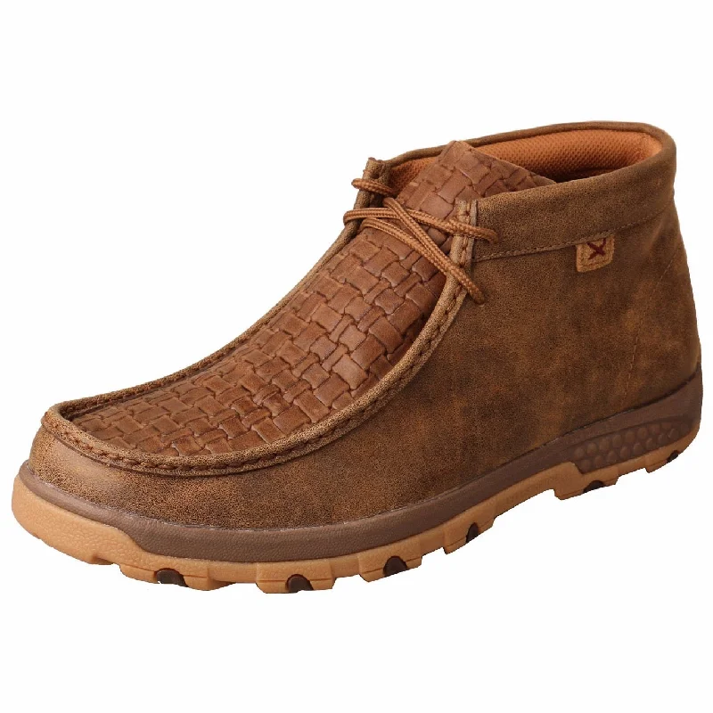 Men's casual shoes with a low - profile design Twisted X Men's Chukka Driving Moc- Bomber and Chocolate Men's casual shoes with a low - profile design Twisted X Men's Chukka Driving Moc- Bomber and Chocolate