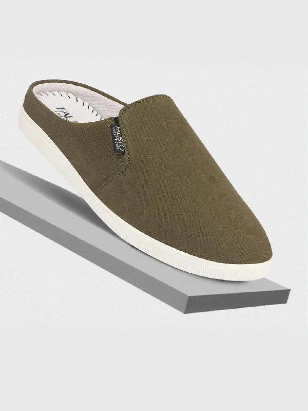 Men's casual shoes with a thick sole for added height Men Olive Green Casual Canvas Slip-On Shoes Men's casual shoes with a thick sole for added height Men Olive Green Casual Canvas Slip-On Shoes