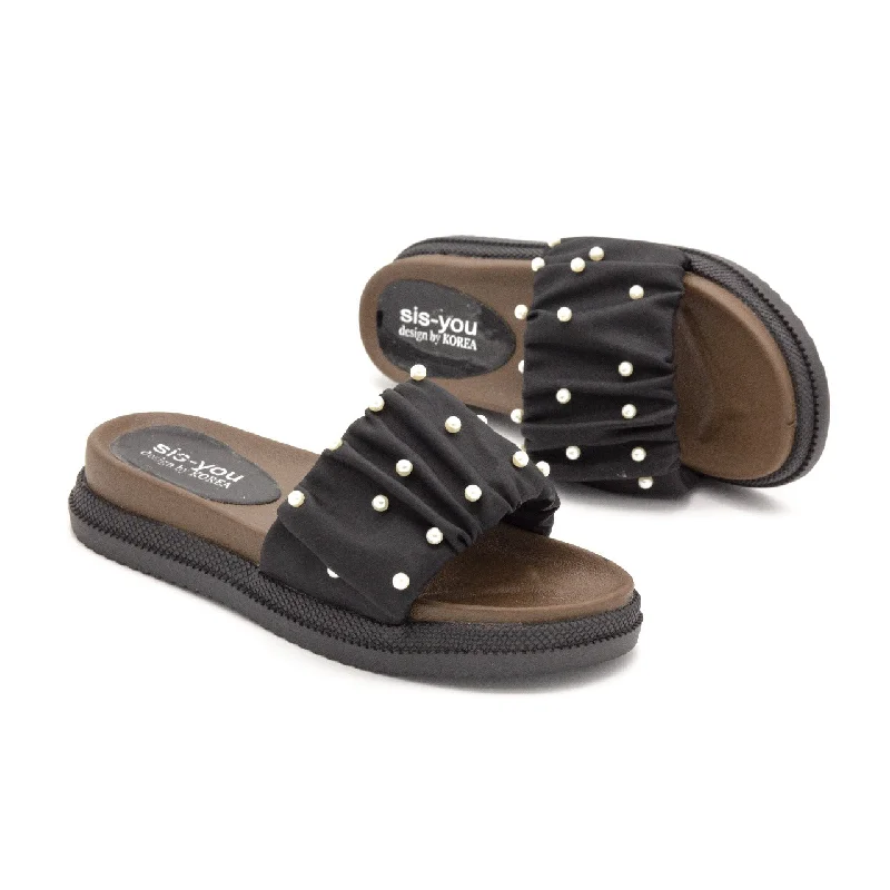 Men's slippers with a wool blend upper for warmth M089 pearl slipper