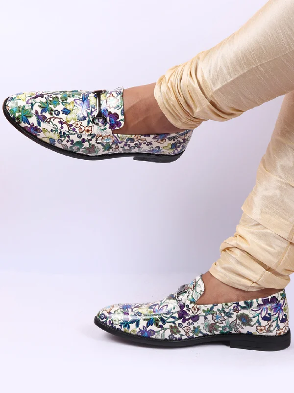 Men's casual shoes with a low - profile design Men Multi Floral Print Horsebit Buckle Weekend Wedding Evening Party Shoes Loafers Men's casual shoes with a low - profile design Men Multi Floral Print Horsebit Buckle Weekend Wedding Evening Party Shoes Loafers