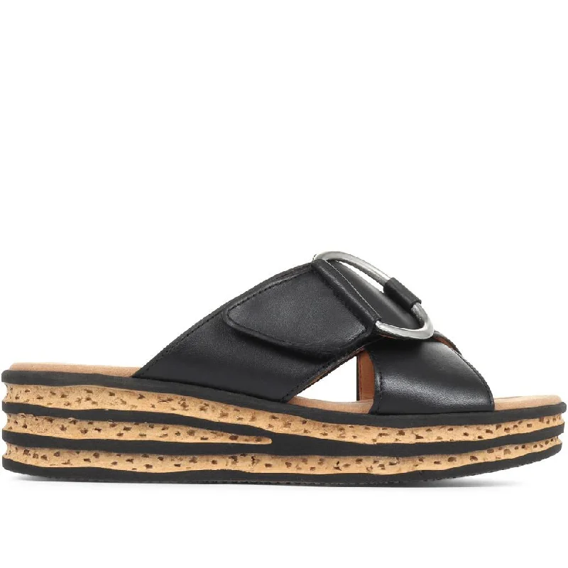 Men's casual shoes with a thick sole for added height Avant Leather Mule Sandals - GAB35529 / 322 032 Men's casual shoes with a thick sole for added height Avant Leather Mule Sandals - GAB35529 / 322 032