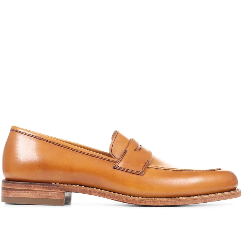 Men's casual shoes with a thick sole for added height Ohio Goodyear Welted Leather Loafers - LOA35500 / 321 886 Men's casual shoes with a thick sole for added height Ohio Goodyear Welted Leather Loafers - LOA35500 / 321 886