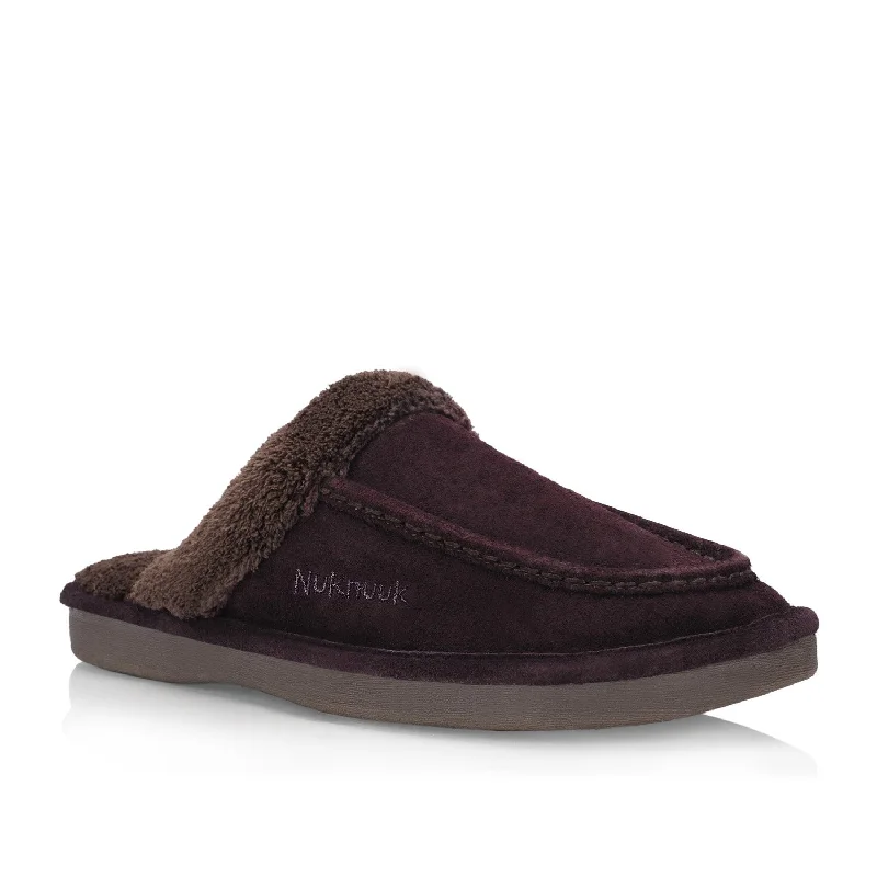 Men's plush slippers with a faux fur lining Ed men'sslipper (Brown)