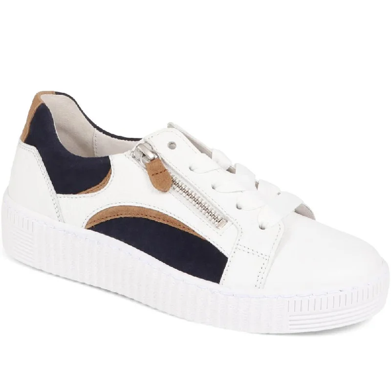 Men's casual sneakers with a mesh upper Wemo Lace-Up Leather Trainers - GAB37517 / 323 536 Men's casual sneakers with a mesh upper Wemo Lace-Up Leather Trainers - GAB37517 / 323 536