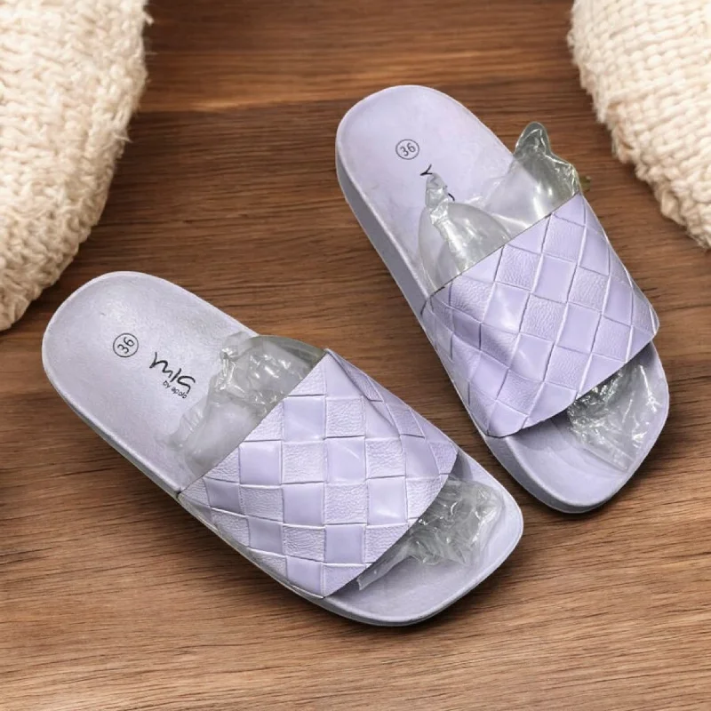 Men's slippers with a Velcro closure for easy on and off Purple slipper