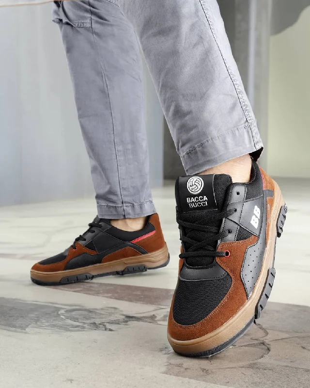 Men's casual shoes with a thick sole for added height Bacca Bucci Groove Low Top Sneakers Men's casual shoes with a thick sole for added height Bacca Bucci Groove Low Top Sneakers