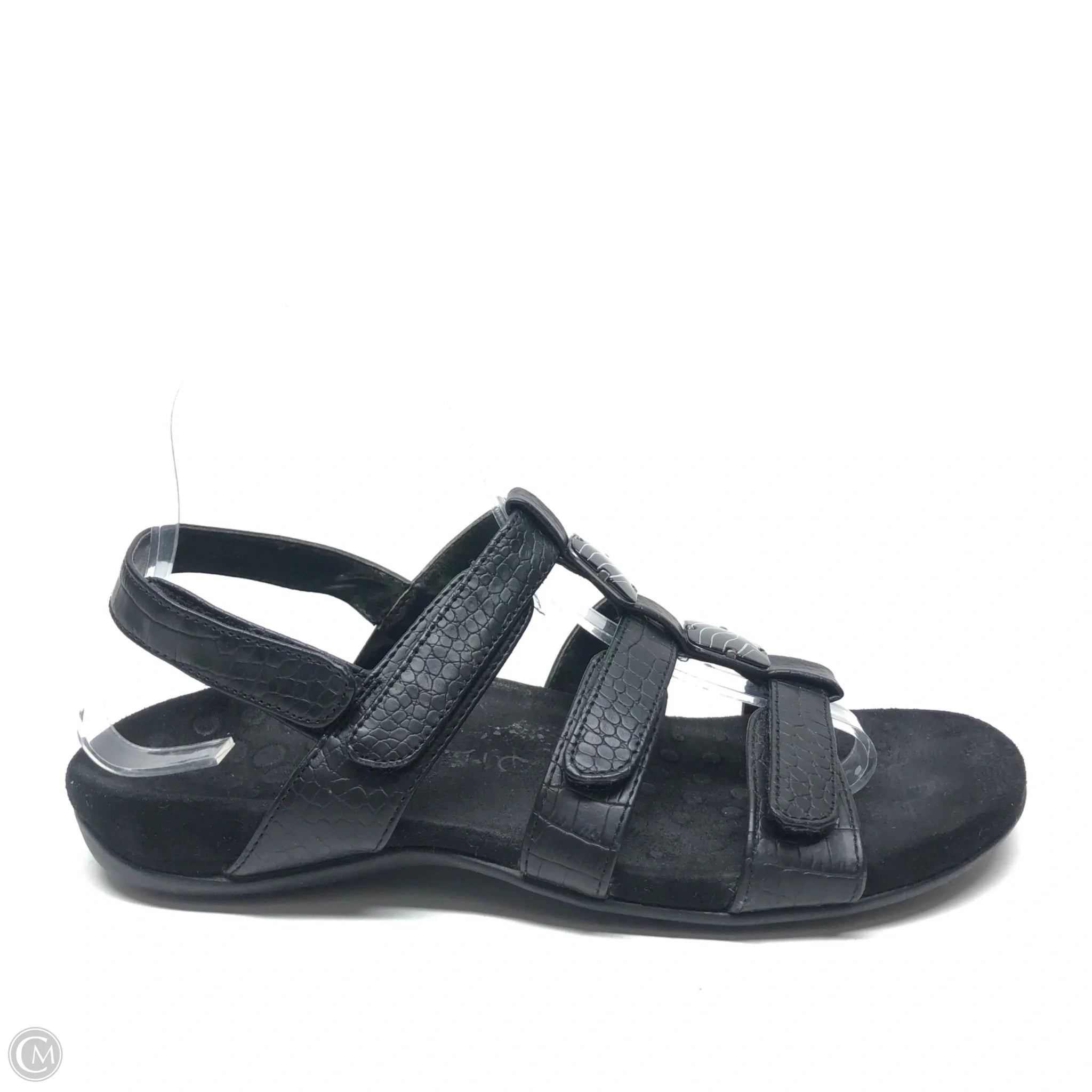 Men's sandals with a contrast stitching detail Men's sandals with a contrast stitching detail Sandals Flats By Vionic In Black, Size: 7 Men's sandals with a contrast stitching detail Men's sandals with a contrast stitching detail Sandals Flats By Vionic In Black, Size: 7