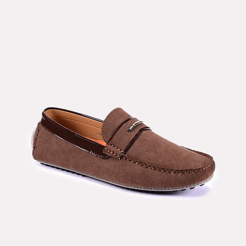 Men's loafers with a smooth leather finish Men's loafers with a smooth leather finish Ferguson Brown Classic Suede Loafers 0130833
